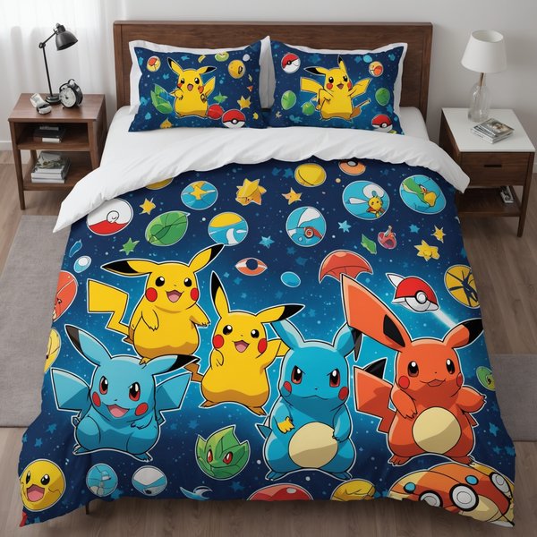 Transformer sa chambre en univers fantastique avec une housse de couette Pokémon